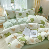 3-Piece Cartoon Heart Plant Floral Print Set