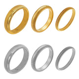 Stainless Steel Texture Flex Cuff Bracelet Women Gifts