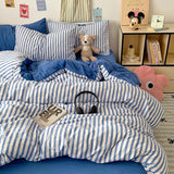 Pink Stripe Bedding Duvet Cover Set with Pillowcase