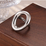 Gold Plated 316L Stainless Steel Big Ring for Women