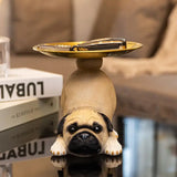 Creative Pug Statue Tray for Keys and Candy  Clean Vanilla Store