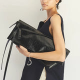 Large Capacity Women Handbag Oil Leather Bag