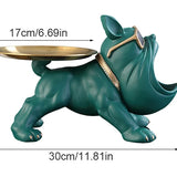 Charming 30cm Bulldog Figurine Dog Storage Box  Clean Vanilla Store