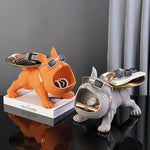 Charming 30cm Bulldog Figurine Dog Storage Box  Clean Vanilla Store