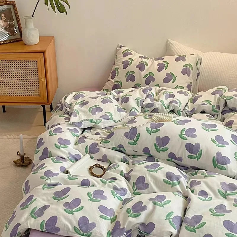 Korean Style Bedding Set for Kids and Adults - 3pcs