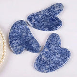 Natural Jade Facial Roller Gua Sha Set Scraping Board Blue Jade Stone Eye Massage Face Lift Body - Clean Vanilla