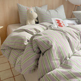 Nordic Sling Cotton Pink Stripes Duvet Cover 150x200