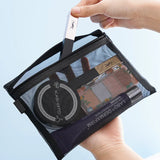 Mesh Clear Cosmetic Bags - Portable Organizer 1/3pcs  Clean Vanilla Store