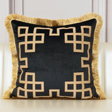 Luxury Gold Velvet Cushion Cover with Tassel  Clean Vanilla Store