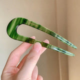 Elegant U-Shaped Acrylic Hair Pin for Women