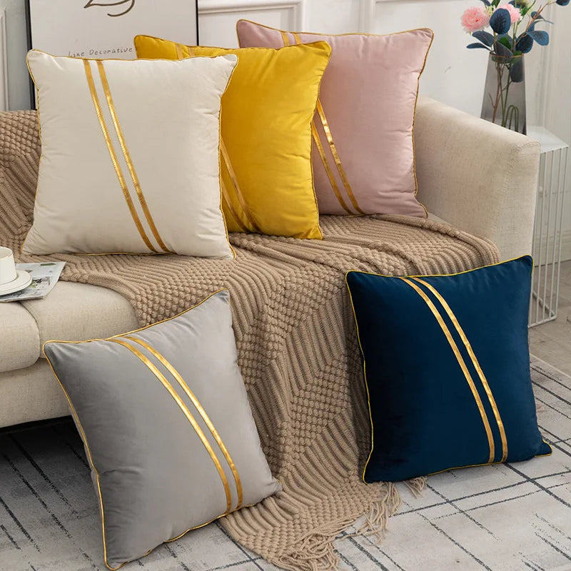 Solid Color Velvet Pillowcase for Home Decor 2-Pack
