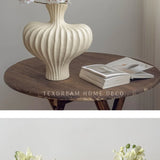 Texdream Black White Porcelain Vase Set Large