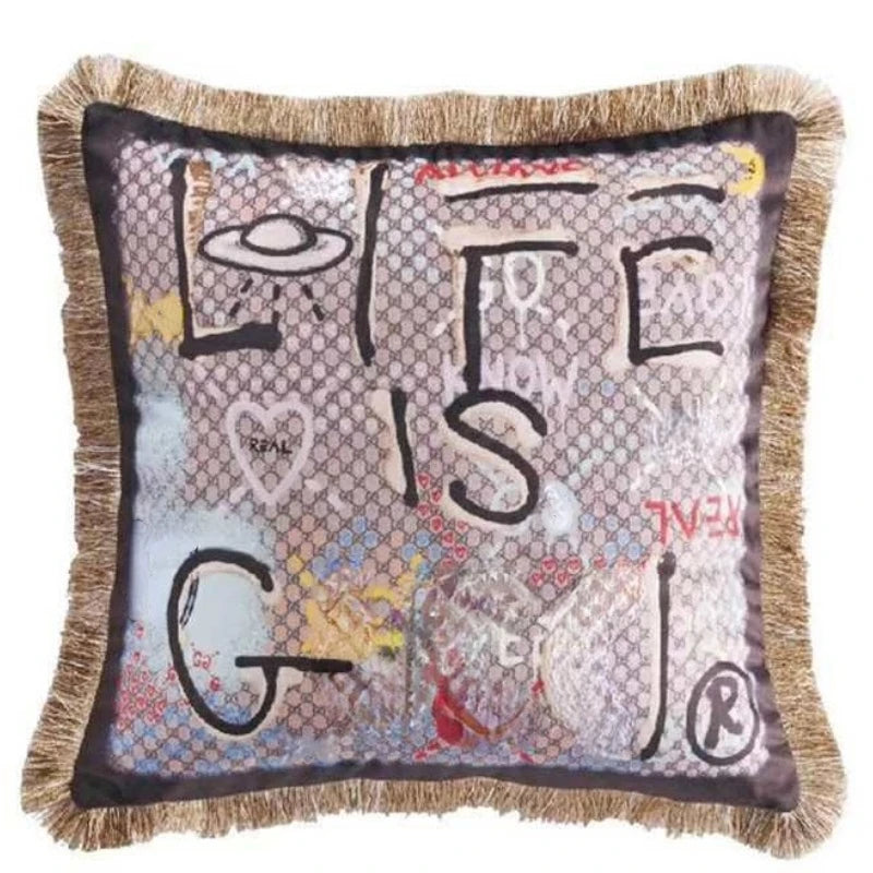 Luxury Tiger Printing Velvet Pillowcase 45x45cm