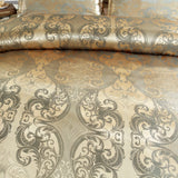 Floral Jacquard Satin Duvet Cover Set, 3 Piece