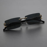 Trendy Frameless Rectangular Sunglasses - 1/2 PCS