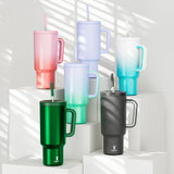 Meoky 40oz Tumbler with Straw, Insulated Car Mug