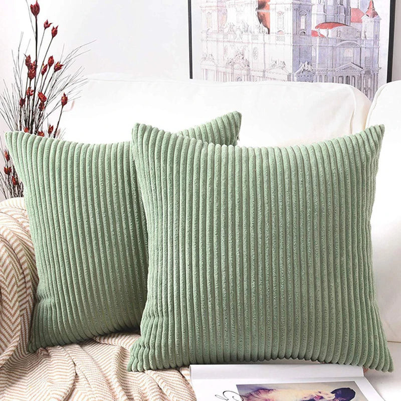 Corduroy Striped Cushion Cover 30x50cm Soft Case