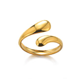 Minimalist Stainless Steel Geometric Rings for Women