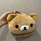 Kawaii Rilakkuma Plush Oval Makeup Bag for Girls