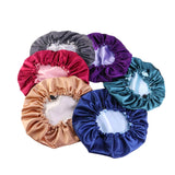 New Women Solid Reversible Satin Bonnet Cap