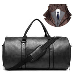 Geestock Large Capacity PU Suit Travel Bag With Pouch  Clean Vanilla Store