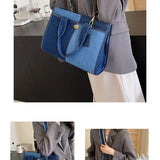 Large Capacity Handbag for Women 2024, Denim Tote