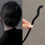 New Women Fashion Simple Black Wood Hairpin