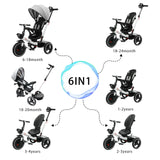 Ubravoo Baby Stroller Tricycle Ride Bike 360° Rotation