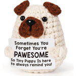 Funny Crochet Positive Energy Puppy Doll Gift  Clean Vanilla Store