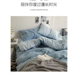 INS Gentle Pink Rose Bedding Set for Girls Women Kawaii 4 pcs