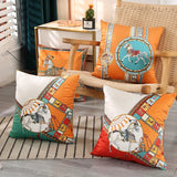 Luxury White Horse Velvet Pillow Case 45x45cm