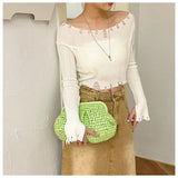 Summer Designer Straw Weaving Crossbody Bag