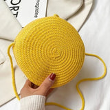 Summer Woven Straw Crossbody Bag for Women