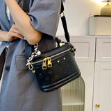 Luxury Designer Zipper Bucket Bag for Women