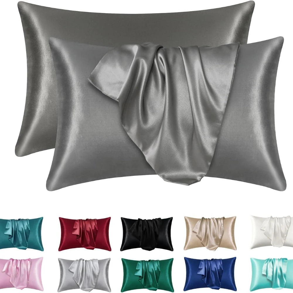 100% Silk Pillowcase Set for Hair & Skin, 2pcs