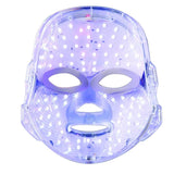 LED Facial Mask Photon Therapy 7 Colours Red Light Face Skin Rejuvenation - Clean Vanilla