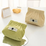 Corduroy Elastic Storage Bag for Women - Large Capacity