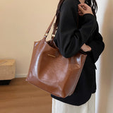 LEFTSIDE Large Capacity Tote Bag for Women Retro