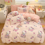 Kuromi Melody Cartoon Duvet Cover Kids Bedding Set