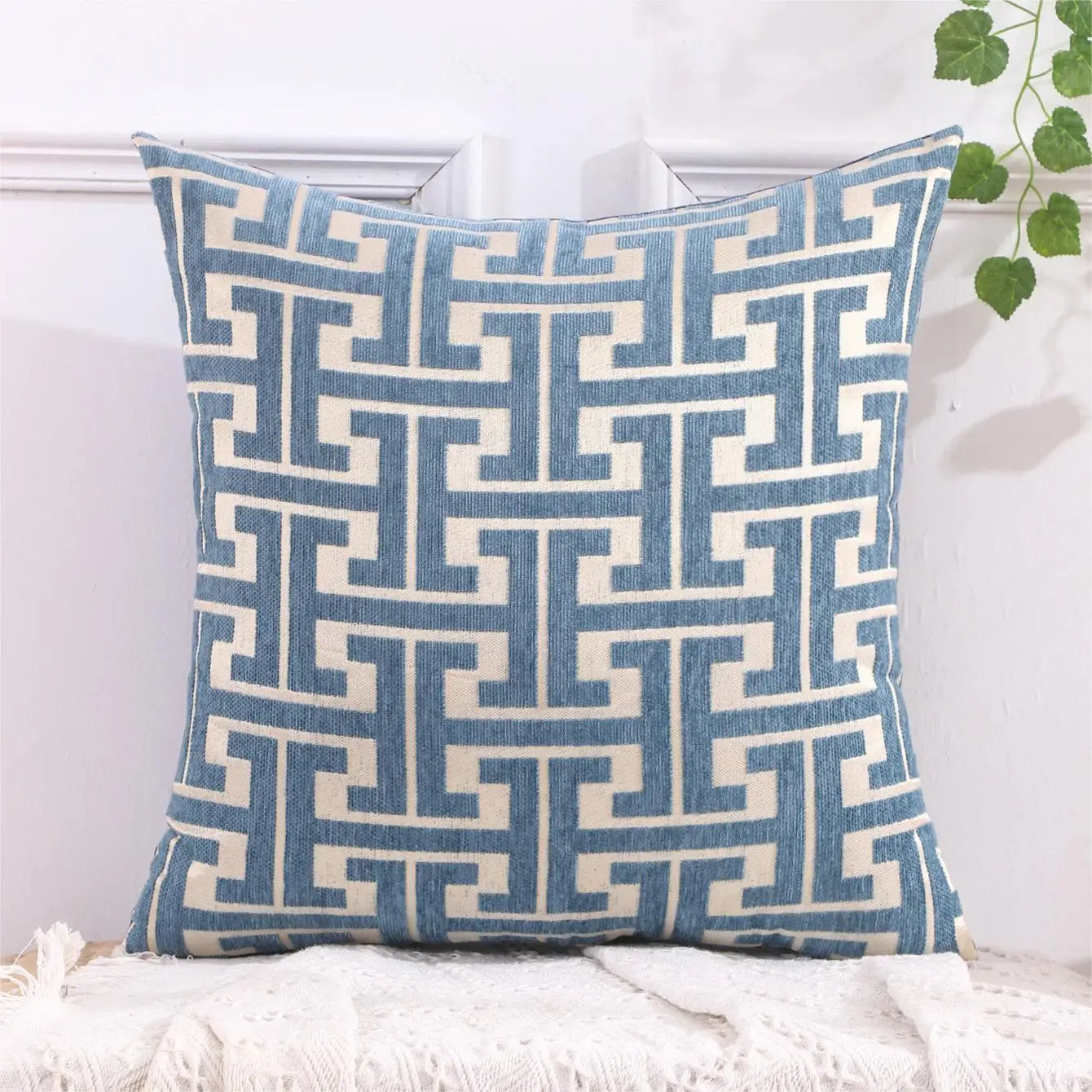 Farmhouse Stripe Throw Pillow Cover 45x45 CM