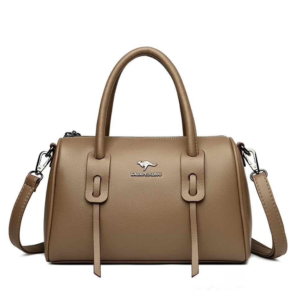 Genuine Soft Leather Vintage Shoulder Tote Bag