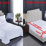 White Egyptian Cotton Bedding Set with Embroidery 4 pcs