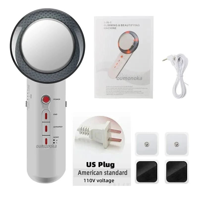 HIFU LED Red Light Face Lifting Machine Facial Appliance Skincare Red Light Therapy Vibrating Beauty Health Portable Airbrush - Clean Vanilla