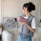 Retro Corduroy Cosmetic Storage Bag for Women