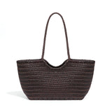 Genuine Leather Hand-Woven Vintage Tote Bag