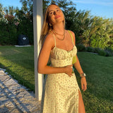 Elegant Floral Bodycon Dress for Summer Vacation