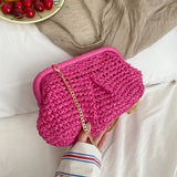 Summer Designer Straw Weaving Crossbody Bag