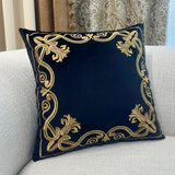Luxurious European Embroidery Velvet Cushion Case 1 Pc Set