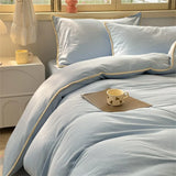 Ins Nordic Stripe Duvet Cover Set Minimalist Bedding