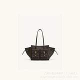 JW Pei Large Capacity Motorcycle Tote Bag Female